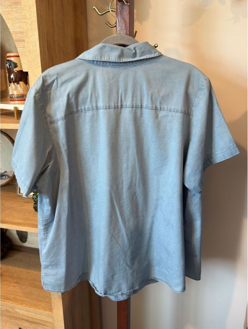 Quaker Factory Embroidered Shirt 2X PTP 28” - Picture 5 of 6